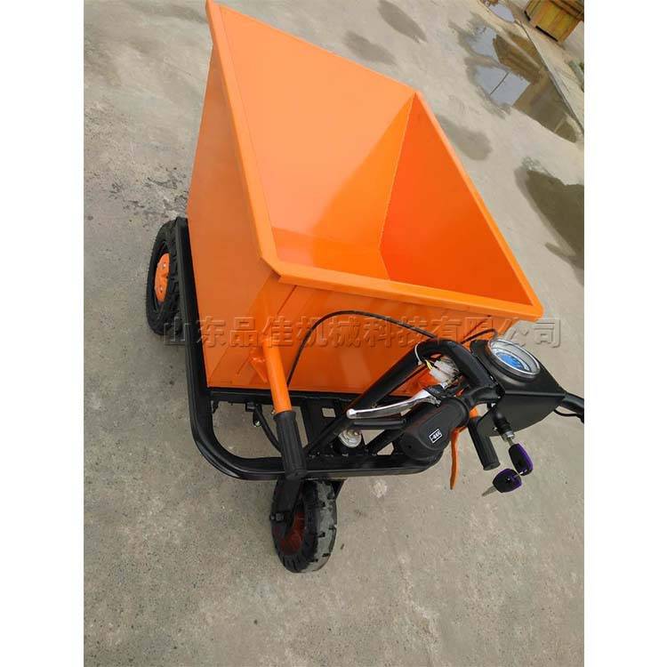 微型砂浆小手推车 独轮车升级版电动三轮车 电动手推工程翻斗车