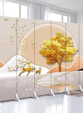 欧式现办代简易屏风隔简约客断厅卧VMT室公室可折移动酒叠店饭店