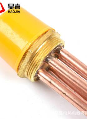 铜加热棒DN40/50空气能水箱电加热管工业大功率380V220V 6/9/12KW