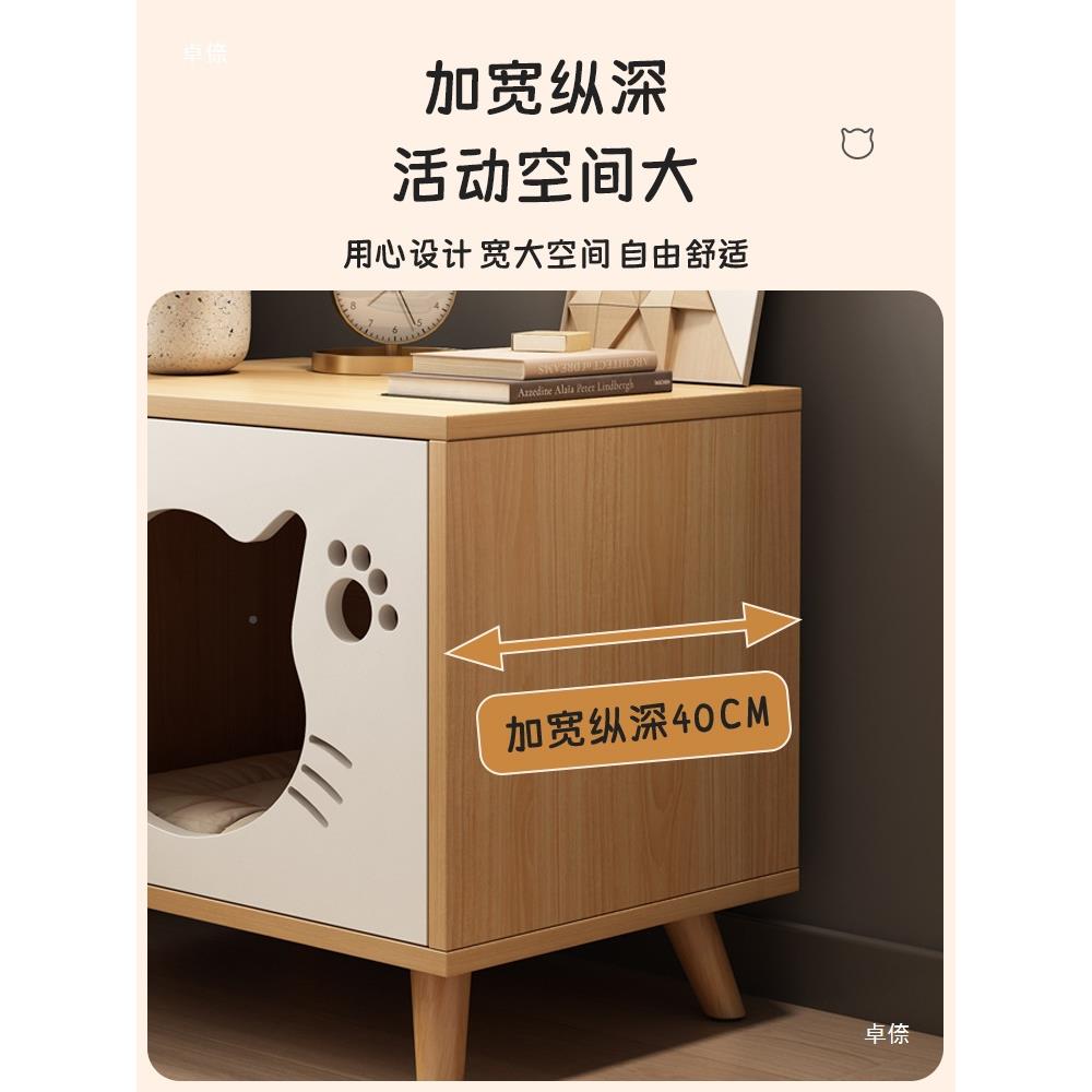 实木猫笼床头柜小型置物架小简约现代边柜家sd4a5da3用卧室床床收