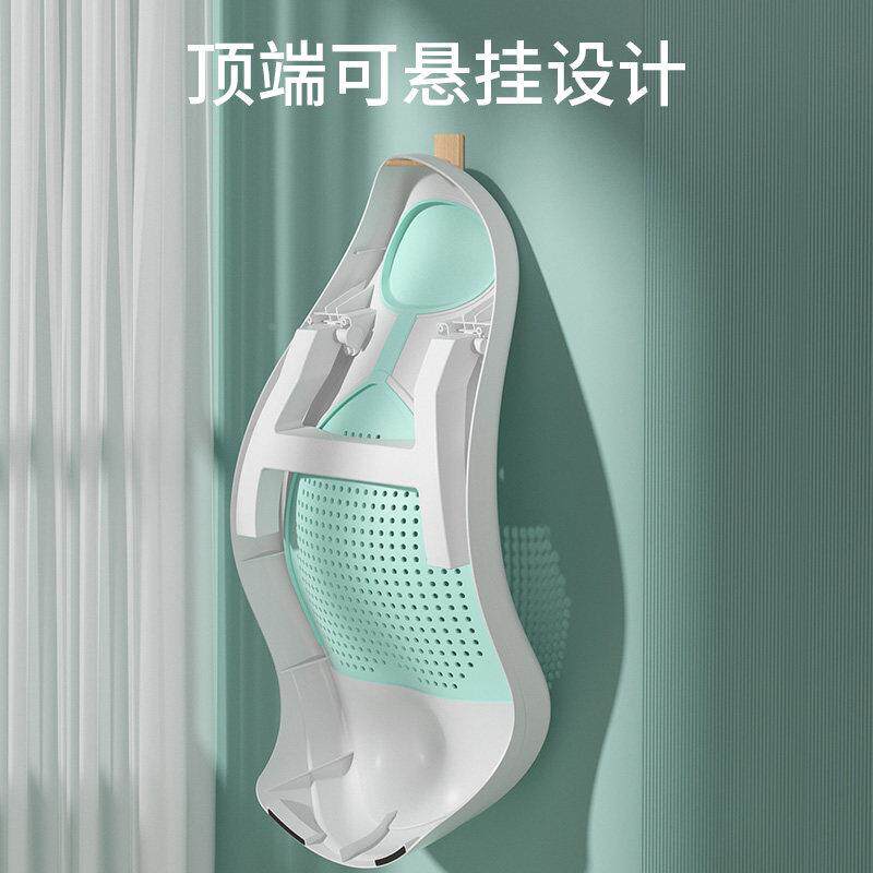 新生儿胶浴床软393婴儿躺护脊浴架托洗澡浴可折盆叠托架浴网通用