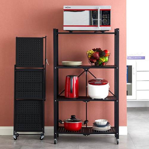 层可移动折叠置物折叠置物多架厨小房夹缝免安家装落地推车收纳架