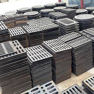 球墨铸铁井盖形方PKF形市政重圆型下水道树脂化轻井盖污钢水井盖