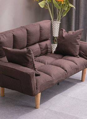 懒IRZ人发榻榻米双人小型卧室小沙沙阳户台发简易折叠单人两用沙