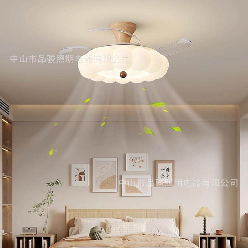 光谱现代约简925卧隐形风扇灯室客厅餐厅吊扇灯奶油风家用新全款,家装灯饰光源,风扇灯,淘宝优惠券,粉丝福利购,淘宝优惠卷