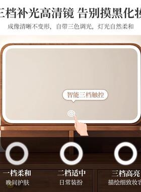 梳妆台现代卧室简中约新式网红电PMU脑桌书桌收纳一小体户型化柜