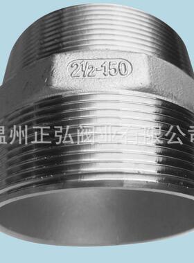 304不锈钢角外丝751通4寸外丝直接DN100螺纹六直接头不锈钢外对丝