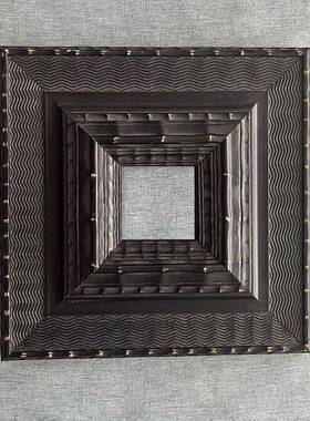 源头工厂实画框印框花经G12382-1边典黑色宽油画框外复古欧木式相