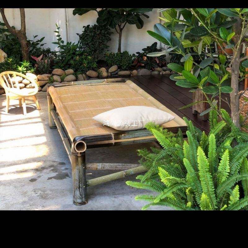 床手老式纯工凉床通用加床厚竹凉竹席竹床全竹折叠egtws88单人老