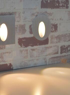 圆地脚灯嵌入式墙角小夜阶灯酒店别墅过走廊灯形楼梯台踏步KDU道