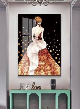 奢美女现代玄关过道装饰画卧室档简高餐厅壁画SF630258北欧风轻约