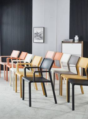 户MPN外塑料稳椅子靠背餐加厚环保家用可堆现叠餐椅代简约商用固