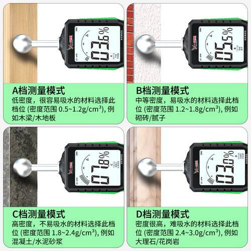 源恒通感应水分检测仪木材墙面地面瓷砖厕所漏水湿度检测器YHT29