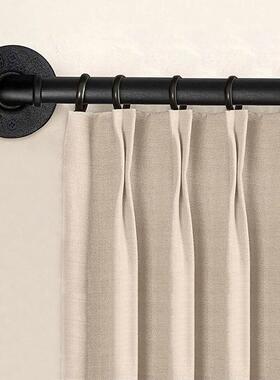 黑色窗帘单杆工风业罗马杆杆Y-9北欧窗帘杆子窗帘轨道罗马杆现简