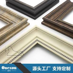 阳美式 画线条框油框画相框 壹边线相镜框框条复古高端PFG003S欧式