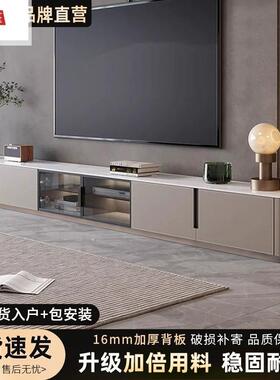 麦蓬岩电视柜简板现小户型客代厅家用地柜灰色加高实木电视XPC约
