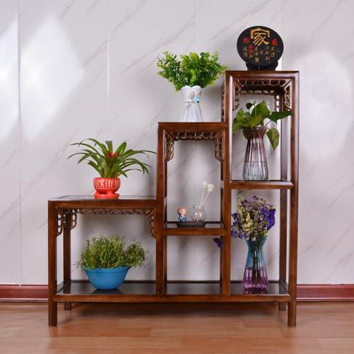 实木BN35花式架花客厅阳台室内多层木质花盆花卉花中植物置物架架
