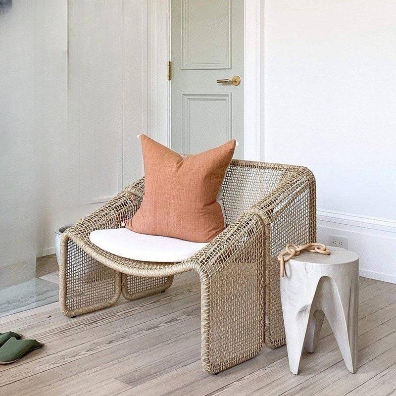 户外藤编发酒店台别墅庭院648阳民宿露休闲藤椅沙发茶沙几台组合