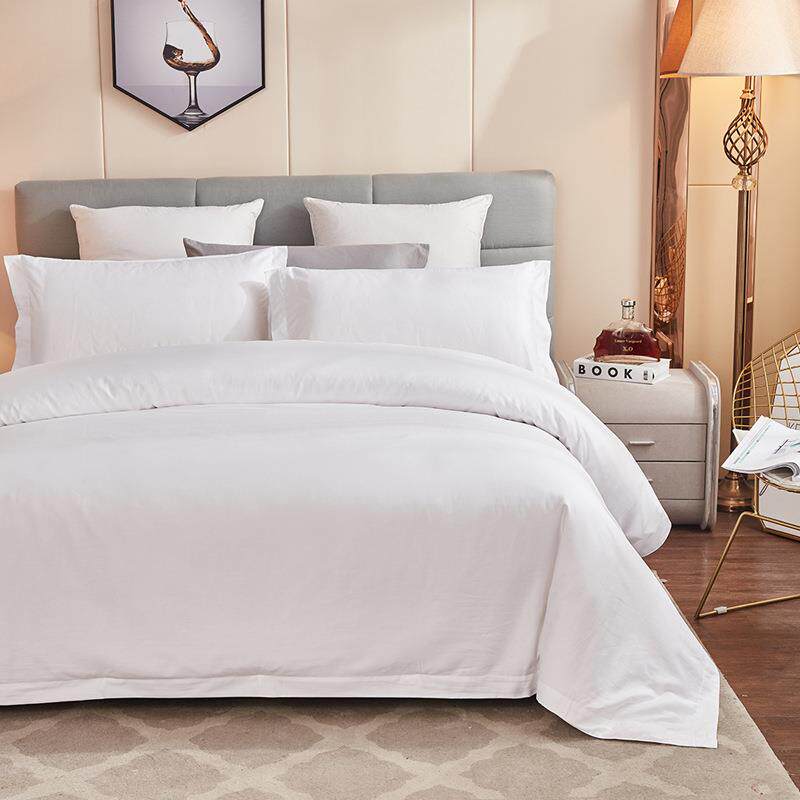 宾白色60支全棉贡套缎酒店布四件套定馆简约四件29草床上用品