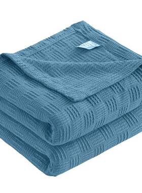 xyt夏巾毯季全棉针织纱布毛被现简约代纯色F76TT775毛巾毯纯棉双