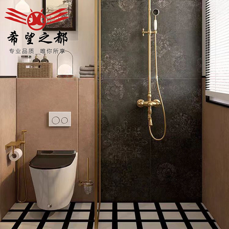 法式复古柔光花砖600x1200厨房卫生间浴室中古风瓷砖防滑全瓷地砖