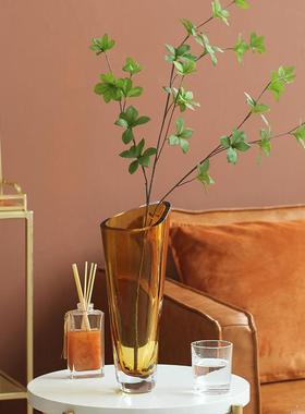 碧轩简约不规则厚2021-25A重玻璃瓶客厅插花摆透明玻璃水养家居件