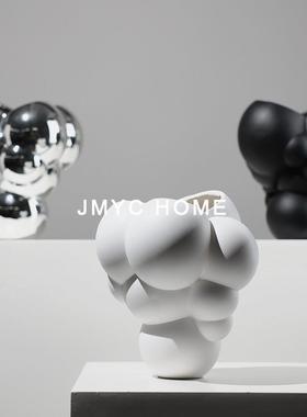 现代简约创客意电镀件居花器摆售楼处酒店厅办公室餐YNO厅桌面家