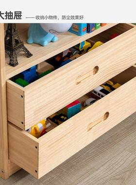 实格木书书柜置物架架带柜门储物柜展一体子SMSG柜示柜落地多层置