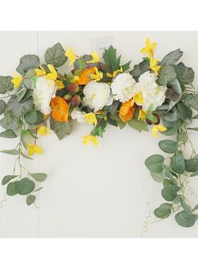 挂仿真门楣花xcm-01环椅背花门饰壁跨境货源厂家直销