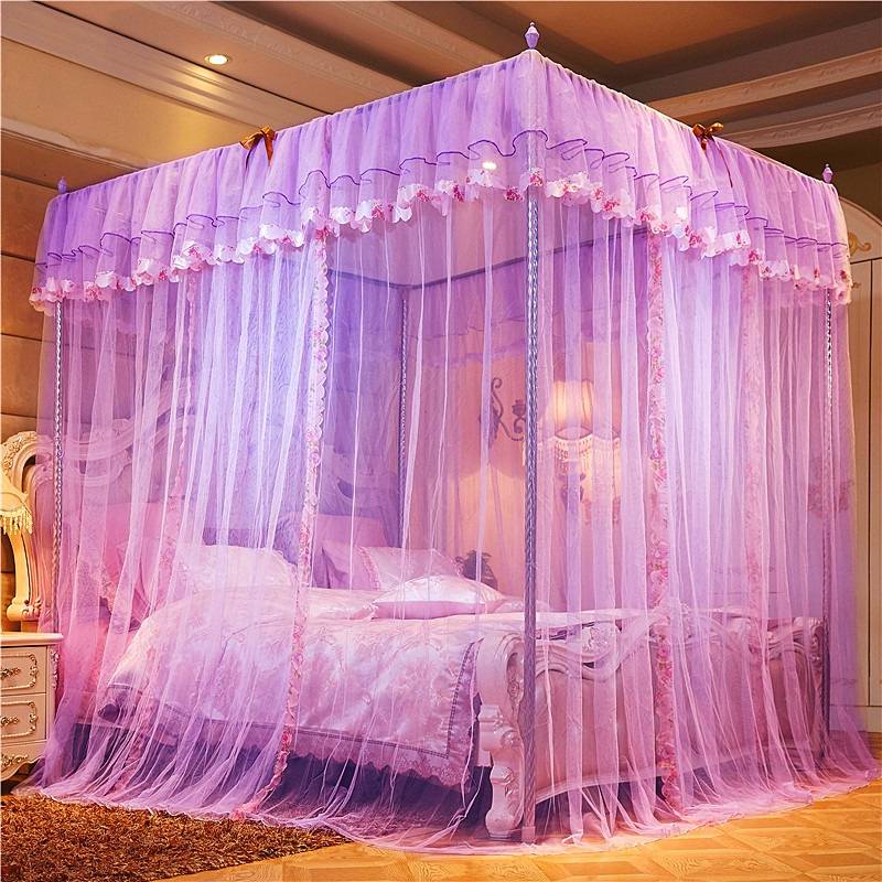 蚊帐家用2025新款免安装卧室全罩式1米5床的x1米9纹账支架家庭1.8