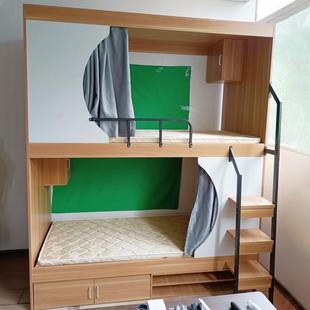 层QC2701双两层子床母床上下床铺学生实木低床高宿舍床儿童床简约