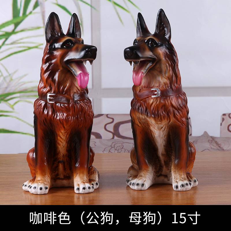 PK7J陶瓷狗大号小号狗摆件生肖守财犬家居庭院玄关落地大门狼狗