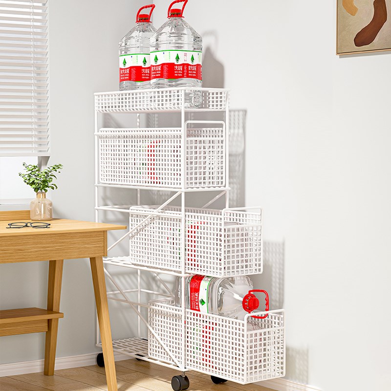 夹缝置物架小推车卫生间浴室落地厨房缝隙窄缝带轮子可移动收纳架