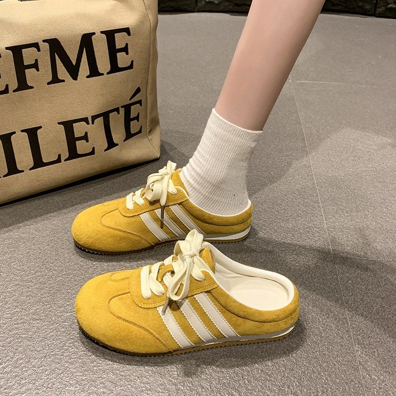 包头半拖鞋女夏外穿2025新款爆款懒人一脚蹬无后跟德训鞋平底凉拖,女鞋,包头拖,淘宝优惠券,粉丝福利购,淘宝优惠卷