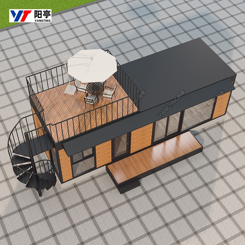 定制集装箱移动房屋景区简约别墅民宿住人办公室带装修带露台楼梯