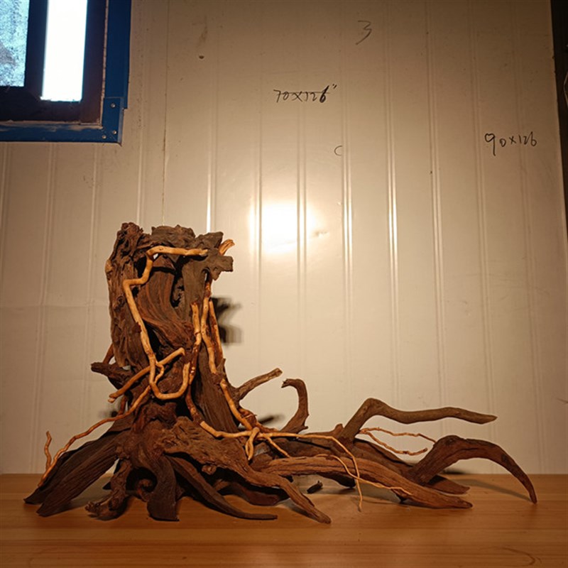 树桩沉木南美缸沉木鱼缸造景骨架造景南美缸造景沉木树桩生命之树