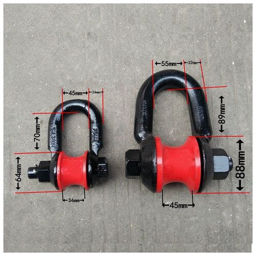 船用起重滑轮卸扣式滑车滚轮式钢索滑索滑轮U型转轮3Vt5吨精品包