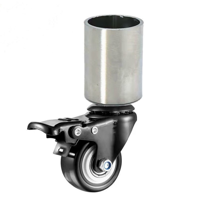 桌子橱柜万向滑轮茶几脚轮不锈钢置物架工作台衣架货架移动滚轮轱