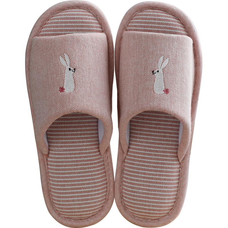 情侣可爱四季居家用布拖鞋女春秋季室内亲子防滑软底儿童棉拖鞋男