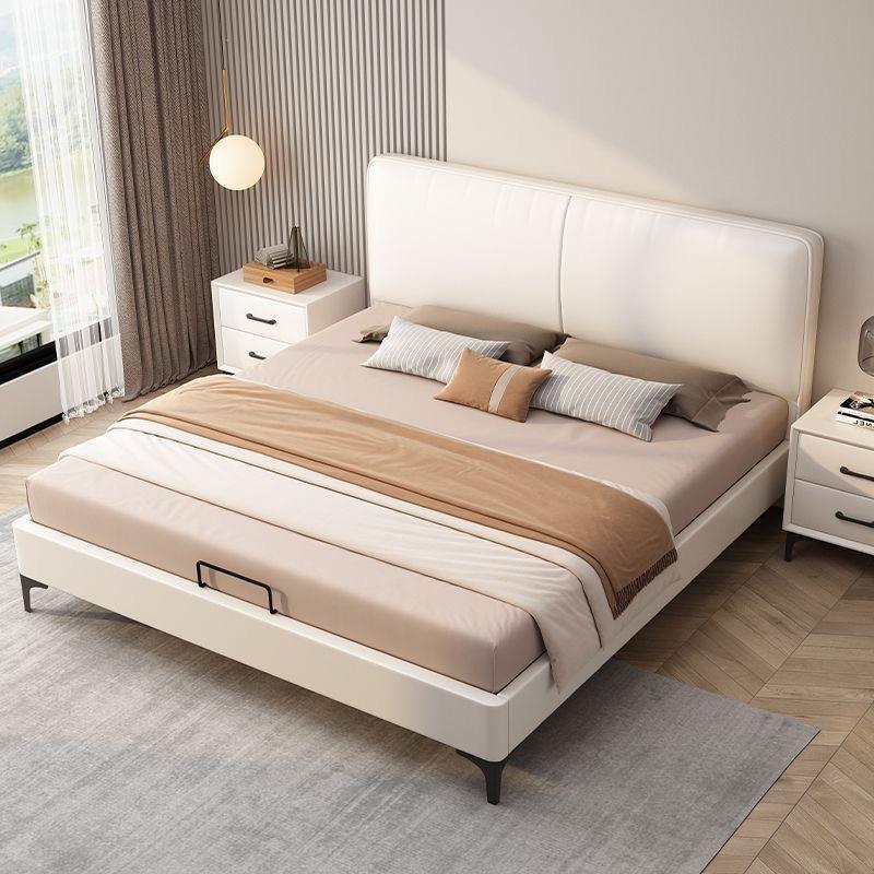 送货入户实木科技布双人软包卧主大床主bn-53825卧经济型单人软床