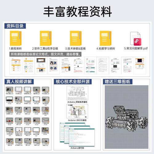 Arduino智能小车miniAuto全向麦轮AI视觉识别追踪UNO编程机器人