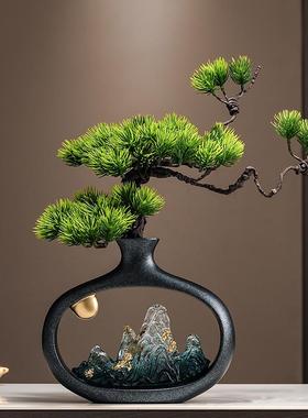 新中式迎客饰花瓶摆件博客895412厅玄关电视松柜古架装品办公室乔