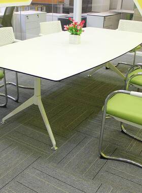 洽谈桌培训桌动小型会桌议白色钢制组接XMD-hyz0待洽谈办公桌椅合