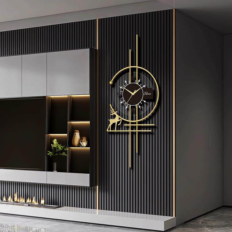 2025新款创意挂钟客厅大现代简约术时0871静艺尚气钟表家用挂墙音
