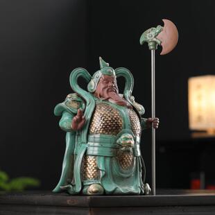 陶瓷门神哼哈二将创意人物神像客厅玄关摆件中式家居装饰乔迁礼品