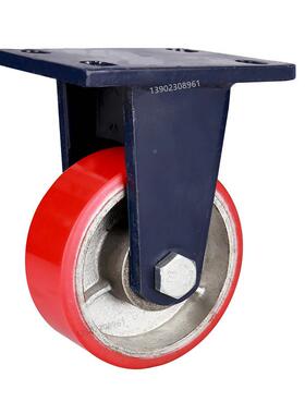 超重型脚轮氨454寸5寸66810寸承重铸铁心聚万酯万向轮寸12吨位向