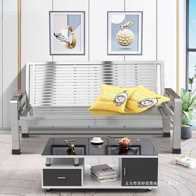 锈钢沙发床农村家用加厚折客厅办公室叠用简易两现代沙发92849长