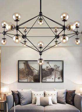 后现代吊灯北欧工业LOFT老魔豆51897复分创意风古子灯玻璃圆球魔