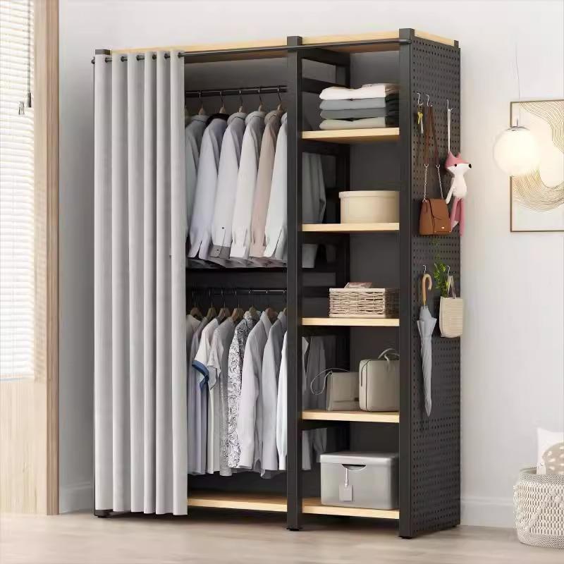 属衣柜卧室QUR家组出租房简易装衣橱结实耐用用开放式衣金帽间置