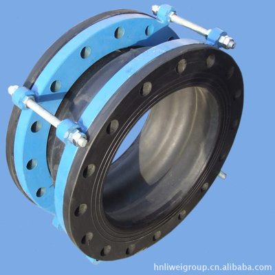 法兰橡胶软连接 避震喉 大翻边可曲挠防拉脱型接头 万众